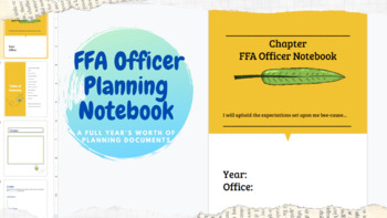 Preview of FFA Officer Notebook for Digital OR Paper Planning