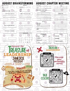 Preview of FFA Officer Retreat Binders- Discover the Treasure of Leadership
