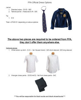 Preview of FFA Official Dress - Boys
