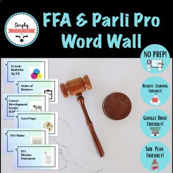 Preview of FFA & Parliamentary Procedure Vocabulary Word Wall No-Prep!