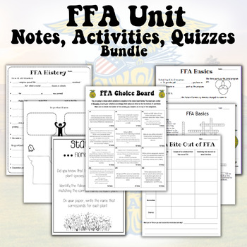 Preview of FFA Unit Bundle: Notes, Activities, Quizzes (Growing Bundle)