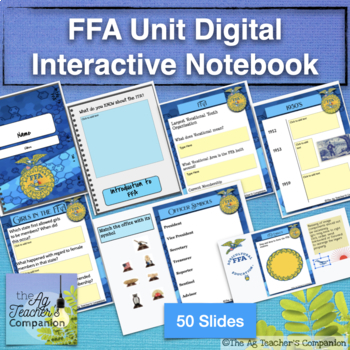 Preview of FFA Unit Digital Interactive Notebook - Distance Learning - Google Classroom