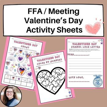 Preview of FFA Valentines Day Activity Sheets
