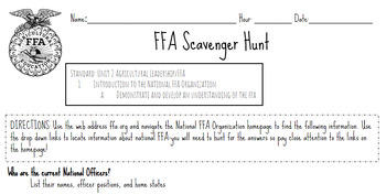 Preview of FFA Virtual Scavenger Hunt