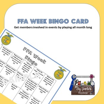 Preview of FFA Week Bingo Card