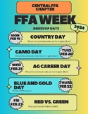 FFA Week Flyers- colorful and editable!