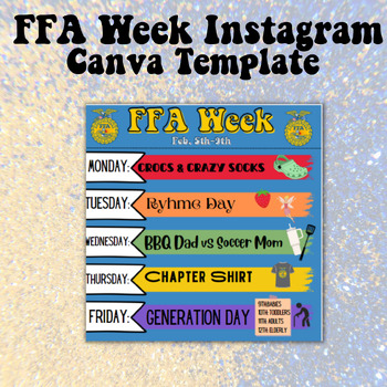 Preview of FFA Week Instagram Post Canva Template