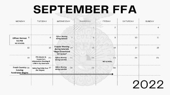 Preview of FFA Yearly Calendar Template