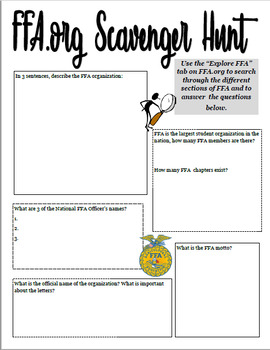 Preview of FFA.org Scavenger Hunt (Microsoft Publisher File)