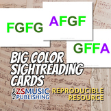 FGA Big Sightreading Cards in Color: 81 No-Prep Cards