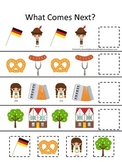 Germany What Comes Next preschool math game.  Printable da