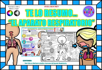 Preview of FICHA RESUMEN - Te lo Resumo.."El Aparato Respiratorio" (IMPRIMIBLES) |BIOLOGÍA|