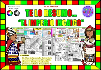 Preview of FICHA RESUMEN - Te lo Resumo... "El Imperio Incaico" (IMPRIMIBLES) |CULTURA|