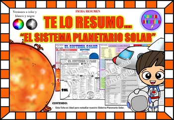 Preview of FICHA RESUMEN - Te lo Resumo... "El Sistema Solar" (IMPRIMIBLES) |ESPACIO|