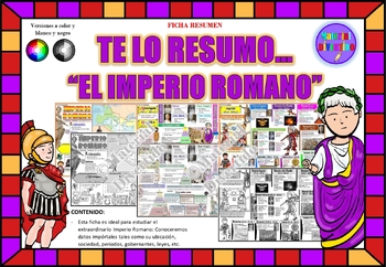 Preview of FICHA RESUMEN - Te lo Resumo... "El Imperio Romano" (IMPRIMIBLES) |CULTURA|