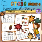 FICHAS DE TRAZO NÚMEROS 1-10 - OTOÑO- **SPANISH**