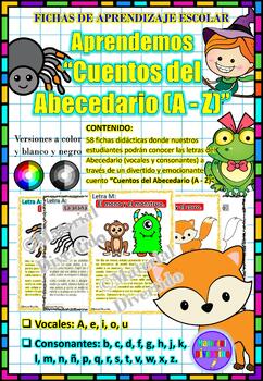 Preview of FICHAS EDUCATIVAS - Cuentos del Abecedario (A-Z) (IMPRIMIBLES) |ABC|