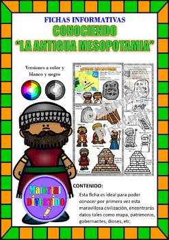 Preview of FICHAS INFORMATIVAS - Conociendo La Antigua Mesopotamia (IMPRIMIBLES) |CULTURA|