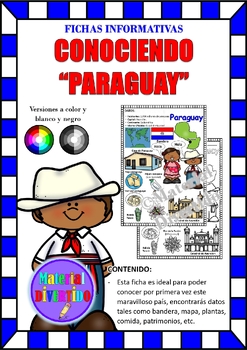 Preview of FICHAS INFORMATIVAS - Conociendo Paraguay (IMPRIMIBLES) |APRENDIZAJE CULTURAL|
