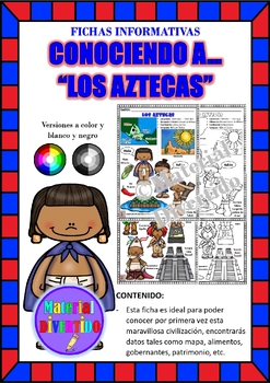 Preview of FICHAS INFORMATIVAS - Conociendo a Los Aztecas (IMPRIMIBLES) |CULTURA|