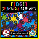 FIDGET SPINNERS CLIPART IN RAINBOW COLORS