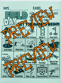 Preview of FIELD DAY - 20 Simple Stations and Volunteer Directions!