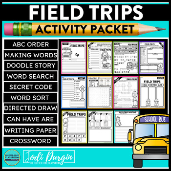 Preview of FIELD TRIPS ACTIVITY PACKET word search early finisher activities worksheets