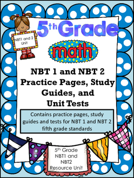 Preview of FIFTH GRADE COMMON CORE MATH NBT1 and NBT2-Place Value