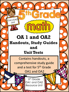 Preview of FIFTH GRADE COMMON CORE MATH OA1, OA2-Order of Operations/Expressions/Review