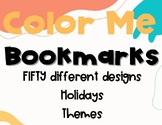 FIFTY! Color Me Bookmarks