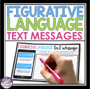 Preview of Figurative Language Activity - Literary Devices in Text Messages Assignments