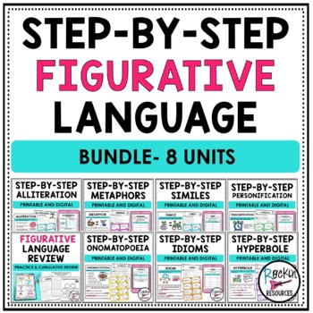 Preview of Figurative Language, Figurative Language Worksheet, Anchor Charts, Google Slide