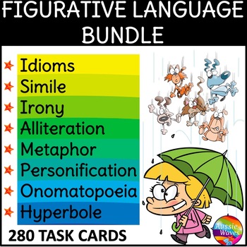 Preview of Figurative Language Worksheets and Posters BUNDLE