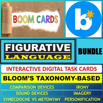 Preview of FIGURATIVE LANGUAGE - FIGURES OF SPEECH - BOOM CARDS - BUNDLE