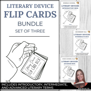 Preview of FIGURATIVE LANGUAGE FLIPCARDS BUNDLE Literary Analysis Anchor Charts Templates
