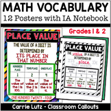 Interactive Math Notebook First Grade Math Vocabulary