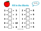 FILL IN THE BLANKS ADDITION B (10 Worksheets)