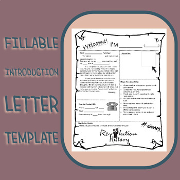 Preview of FILLABLE Introduction Letter Template