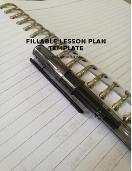 Preview of FILLABLE LESSON PLAN TEMPLATE