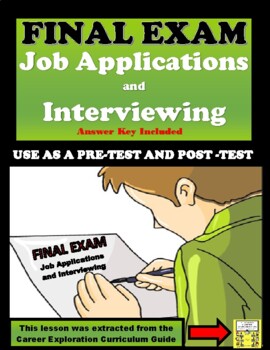 Preview of FINAL EXAM FOR JOB APPLICATIONS AND INTERVIEWING