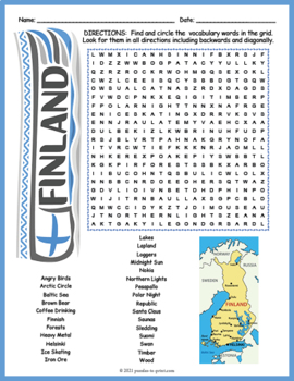 finland word search puzzle worksheet activity by puzzles to print