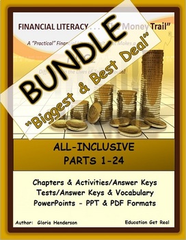 Preview of FINANCIAL LITERACY BIG BUNDLE ALL Chapters, Tests, Vocabulary & PPTs