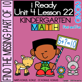 Preview of FIND THE MISSING NUMB iREADY KINDERGARTEN MATH UNIT 4 LESSON 22 WORKSHEET POSTER