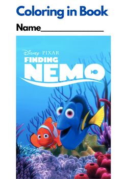 Preview of FINDING NEMO, Coloring in Book (28 pages), US spelling