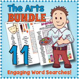 (4th 5th 6th 7th Grade) FINE ARTS BUNDLE - 11 Word Search 