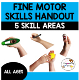 FINE MOTOR HANDOUT SKILLS: 5 skill areas with explanation 