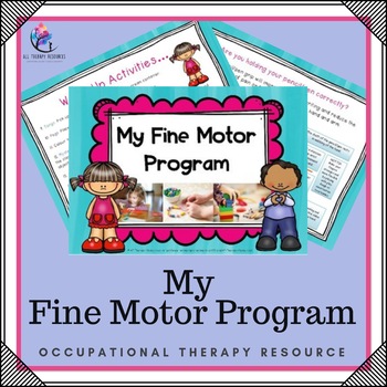 Preview of FINE MOTOR PROGRAM Workbook - Occupational Therapy - kindergarten