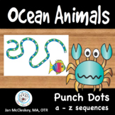 FINE MOTOR:  Sea Animal Themed CUED a - z Punch Dots for C