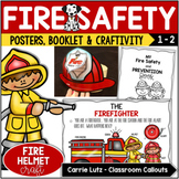 First Grade Fire Safety Posters, Booklet & Fire Helmet Craft