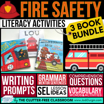 Preview of FIRE SAFETY BOOK COMPANION BUNDLE Interactive Read Alouds October reading